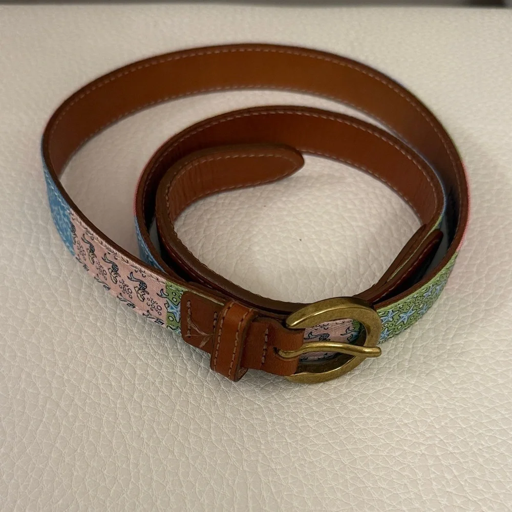Vineyard Vines Pink and Blue Women's Belt